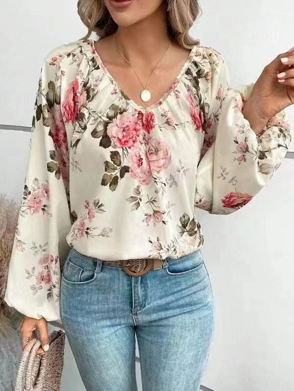 Ria Floral Chiffon Off The Shoulder Blouse