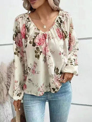 Ria Floral Chiffon Off The Shoulder Blouse