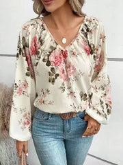 Ria Floral Chiffon Off The Shoulder Blouse
