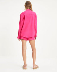 Blusa abotonada Moxy - Fucsia 