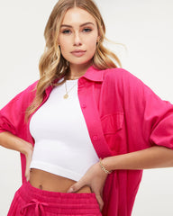 Blusa abotonada Moxy - Fucsia 