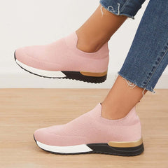 Breathable Mesh Knit Slip on Loafers Flat Walking Shoes