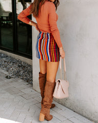 Chase Striped Corduroy Mini Skirt