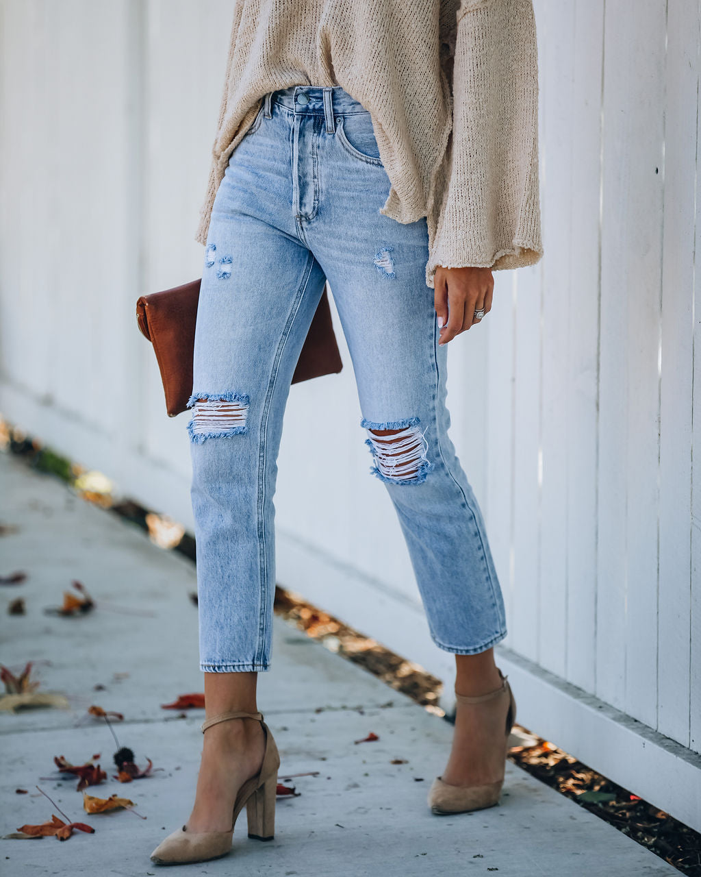 Dani Distressed High Rise Denim