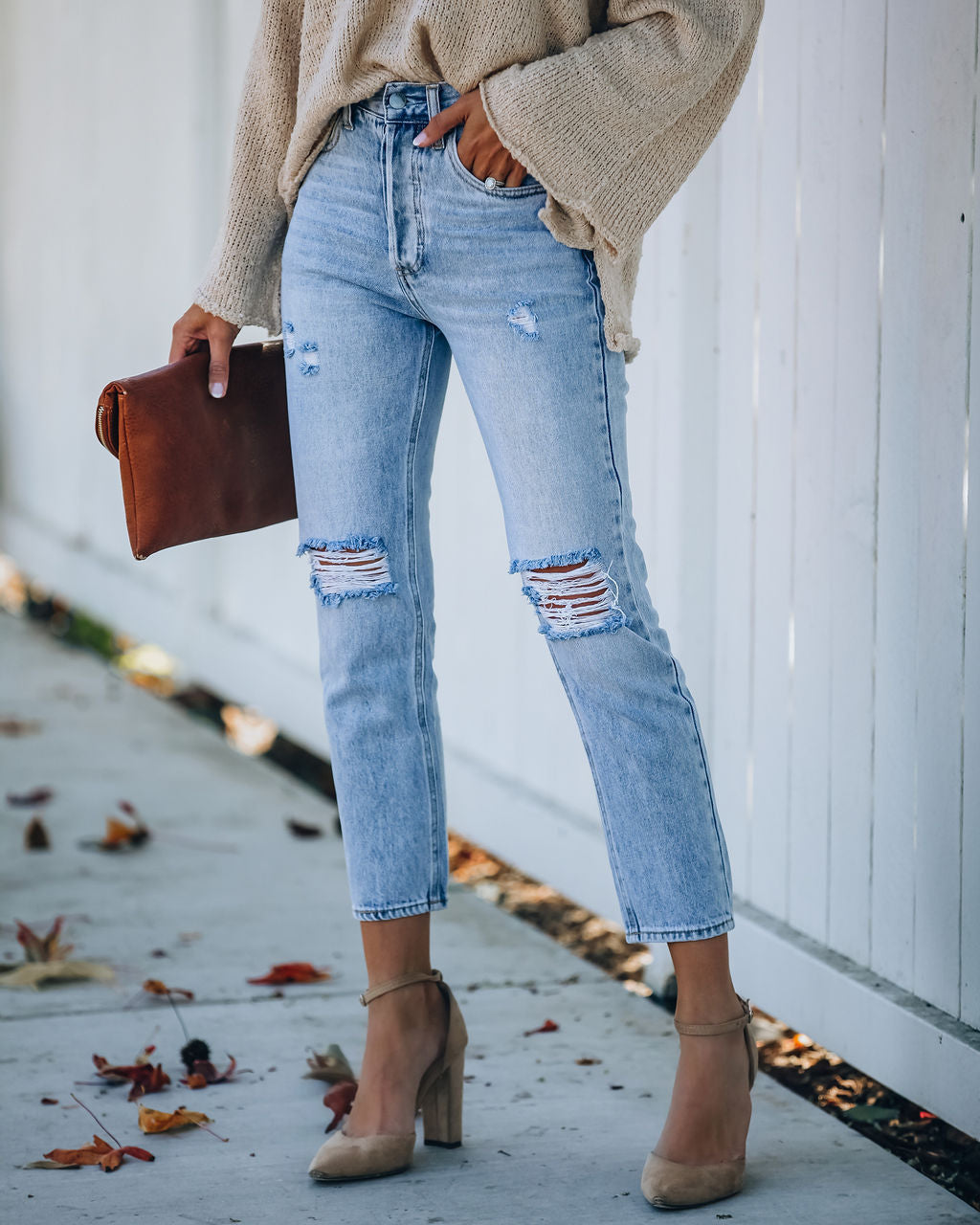 Dani Distressed High Rise Denim