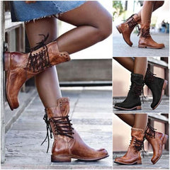 Beaded Strap Martin Boots