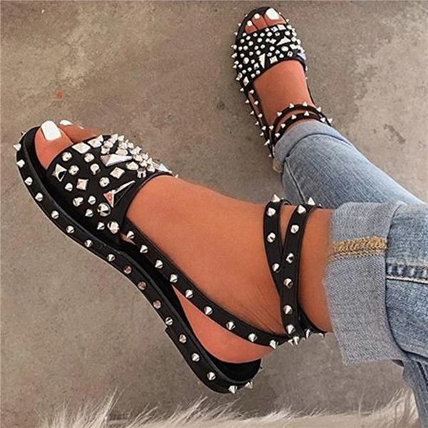 Buckle Open Toe Western Casual Sandals