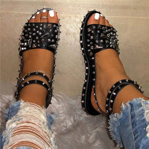 Buckle Open Toe Western Casual Sandals