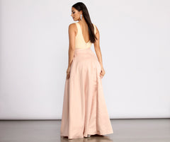 Adina Sequin and Satin Ball Gown Oshnow