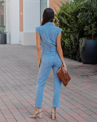 Alexaly Pocketed Denim Jumpsuit