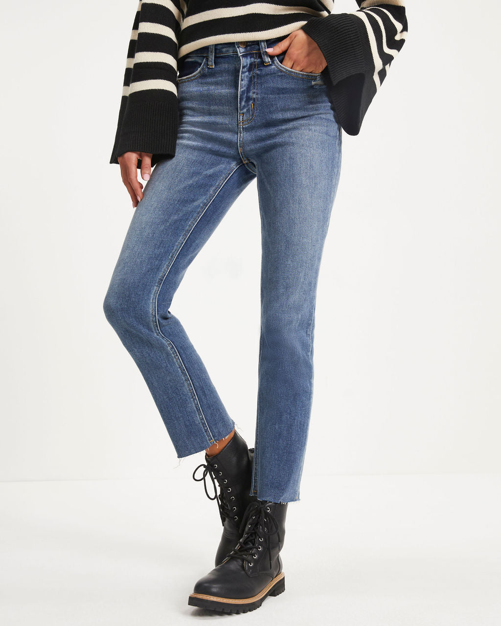 Alexandra High Rise Stretch Straight Jeans