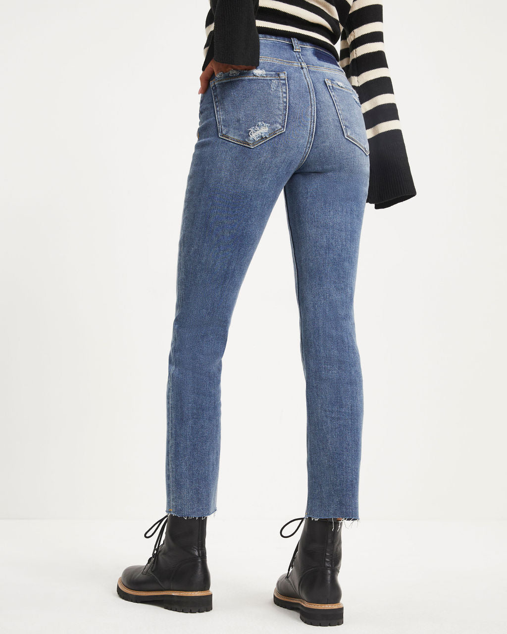 Alexandra High Rise Stretch Straight Jeans