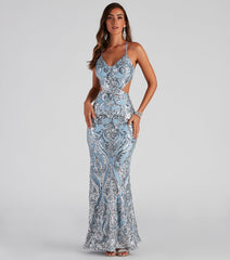 Alice Sequin Mermaid Formal Dress Oshnow