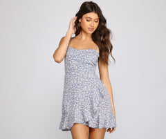 All My Love Ditsy Floral Mini Dress Oshnow