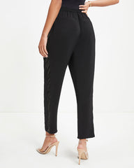Always A Party – Hose mit Pailletten und kontrastierenden Taschen - Schwarz 