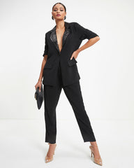Always A Party – Hose mit Pailletten und kontrastierenden Taschen - Schwarz 