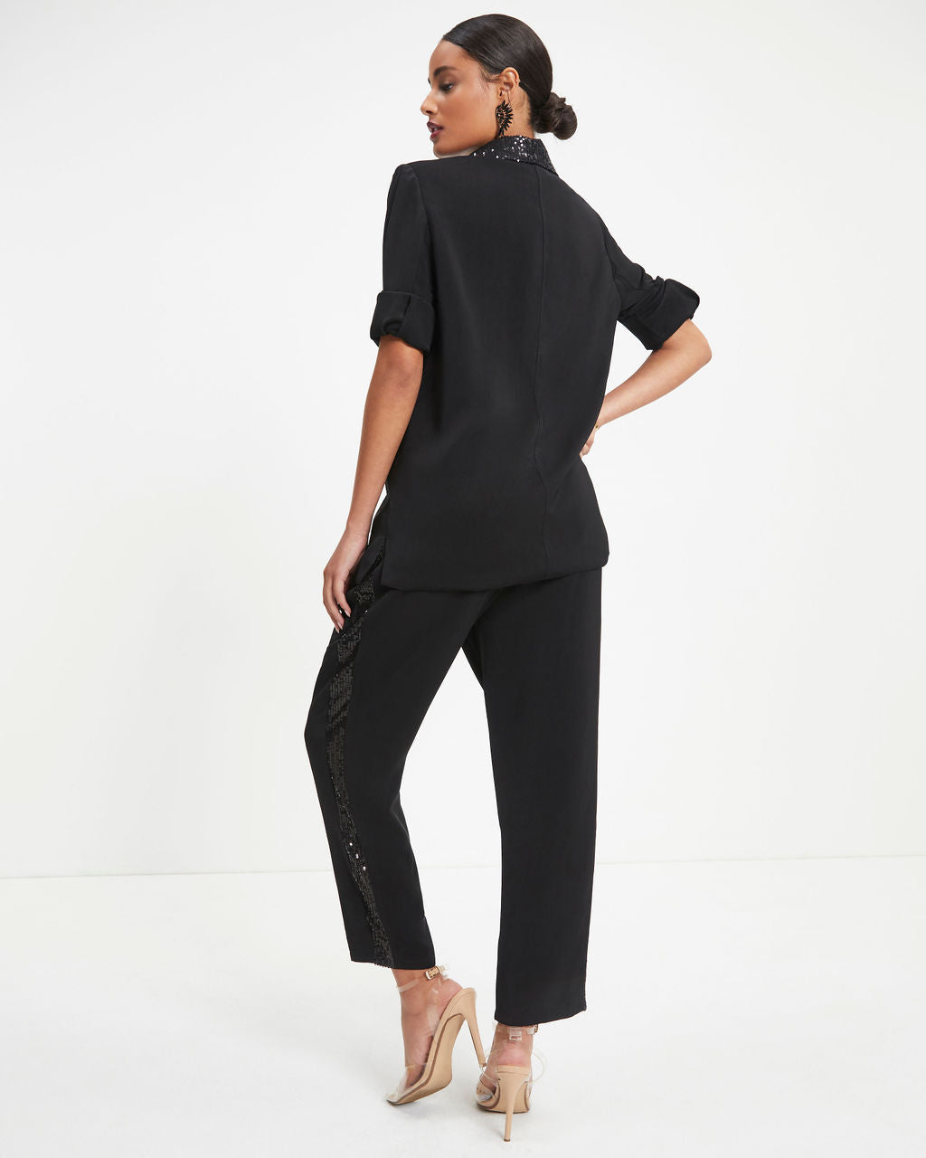 Always A Party – Hose mit Pailletten und kontrastierenden Taschen - Schwarz 