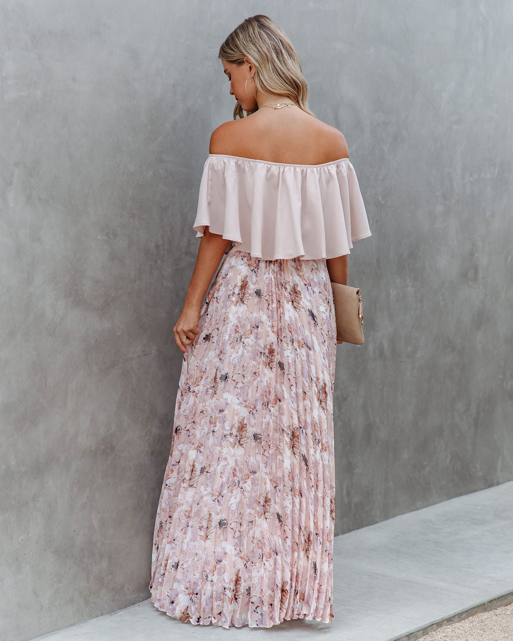 Andreja Floral Pleated Maxi Skirt