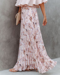 Andreja Floral Pleated Maxi Skirt