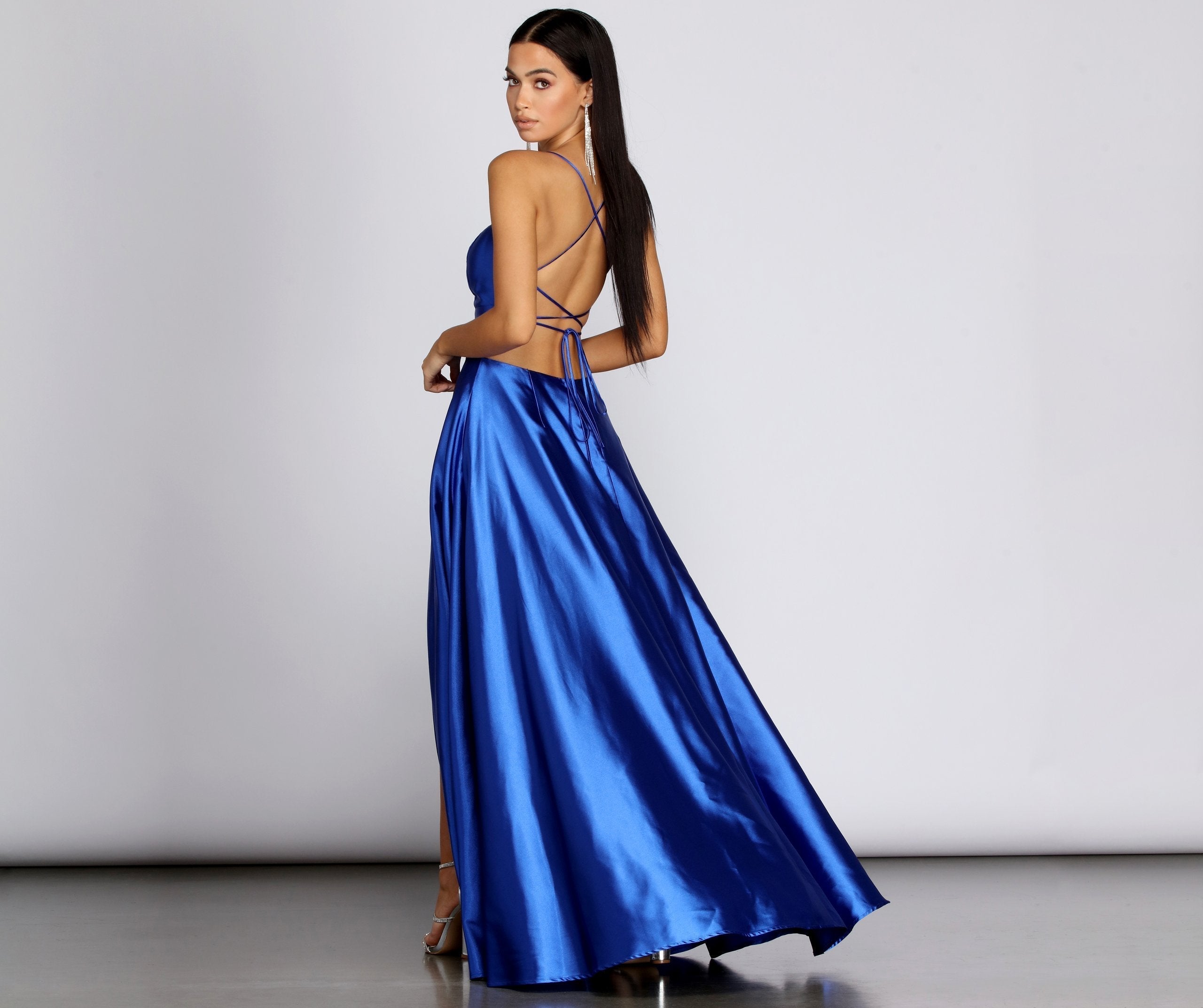 anne formal lattice satin dress Anne Formal Lattice Satin Dress