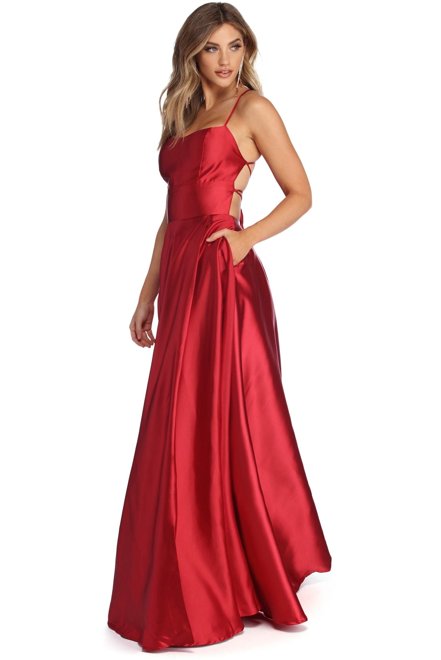 anne formal lattice satin dress Anne Formal Lattice Satin Dress