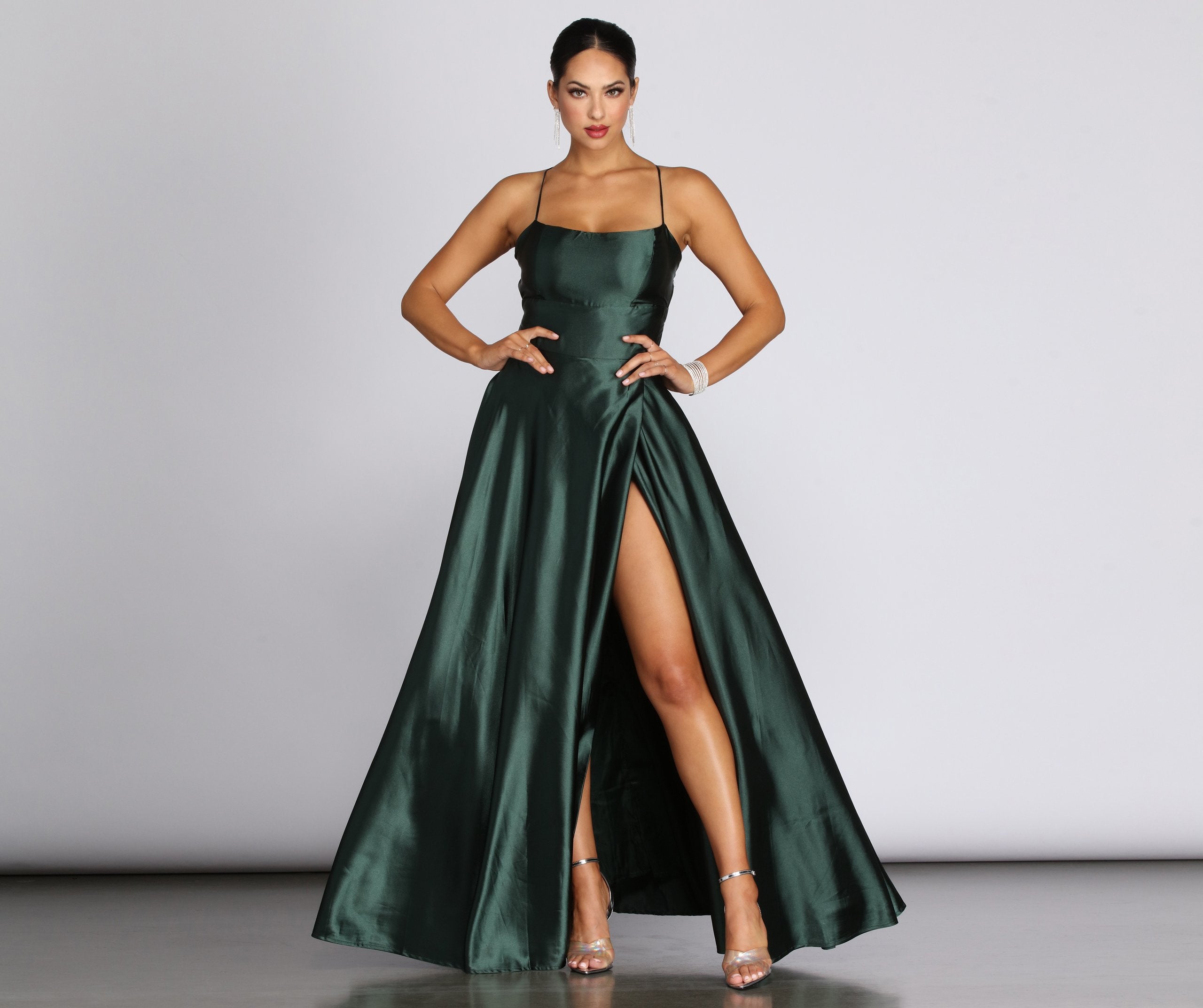 anne formal lattice satin dress Anne Formal Lattice Satin Dress