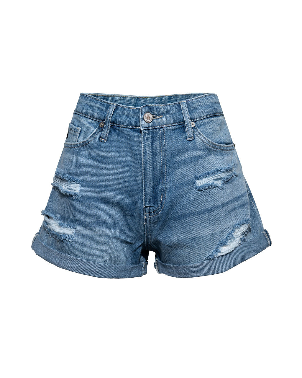 Ashford Distressed Cuffed Denim Shorts