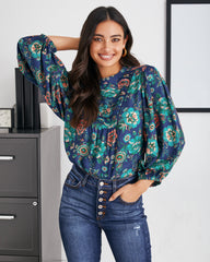 Auden Floral Pintuck Blouse Oshnow