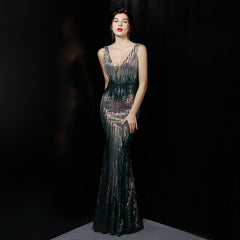 Ava Colorful Sequin Formal Dress Oshnow