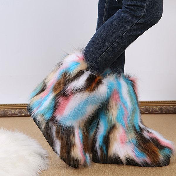 Comfy Faux Fur Winter Warm Snow Boots