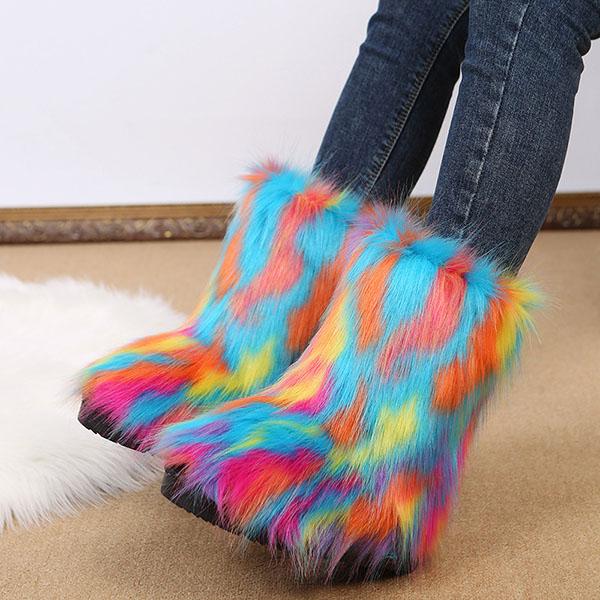 Comfy Faux Fur Winter Warm Snow Boots