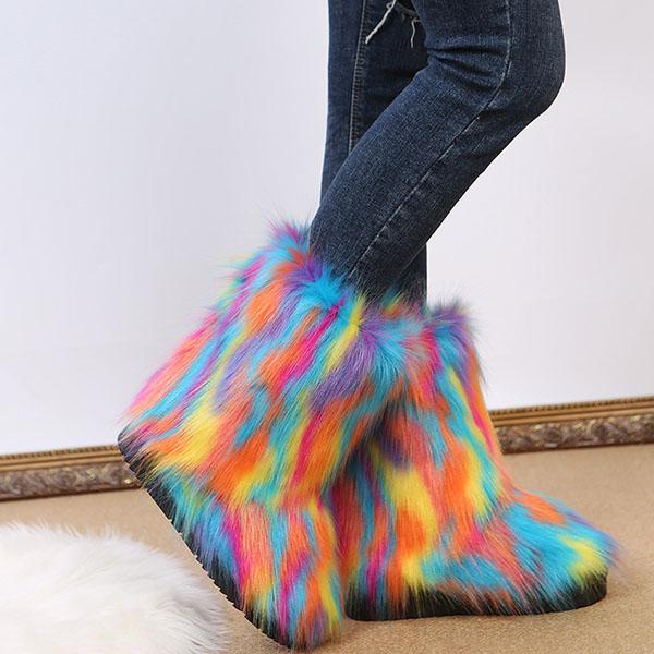 Comfy Faux Fur Winter Warm Snow Boots