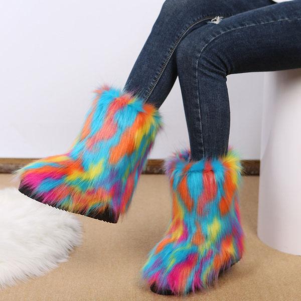 Comfy Faux Fur Winter Warm Snow Boots