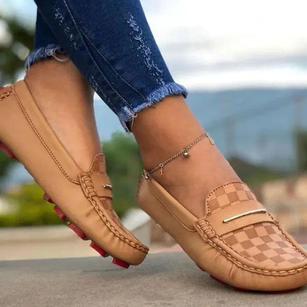 Faux Leather Lace-Up Loafers