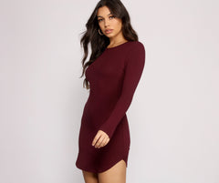 Back to Basics Knit Mini Dress Oshnow