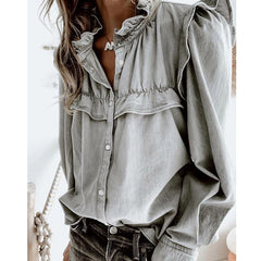 Be A Rockstar Tencel Button Down Top Oshnow