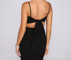 Bette Formal Open Back Crepe Dress Oshnow