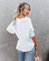 Between Us Thermal Knit Top - White Oshnow