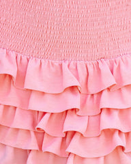 Bitsy Smocked Ruffle Tiered Mini Skirt