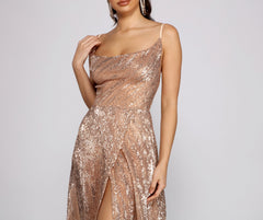Blair Sequin Wrap Front Formal Dress Oshnow