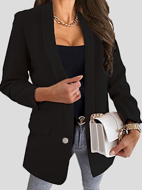 Blazers Lapel Button Slim Long Sleeve Blazer Oshnow