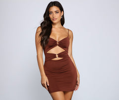 Bold Stunner Cutout Mini Dress Oshnow