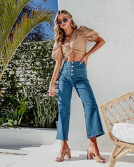 Bon Voyage High Rise Crop Wide Leg Jeans