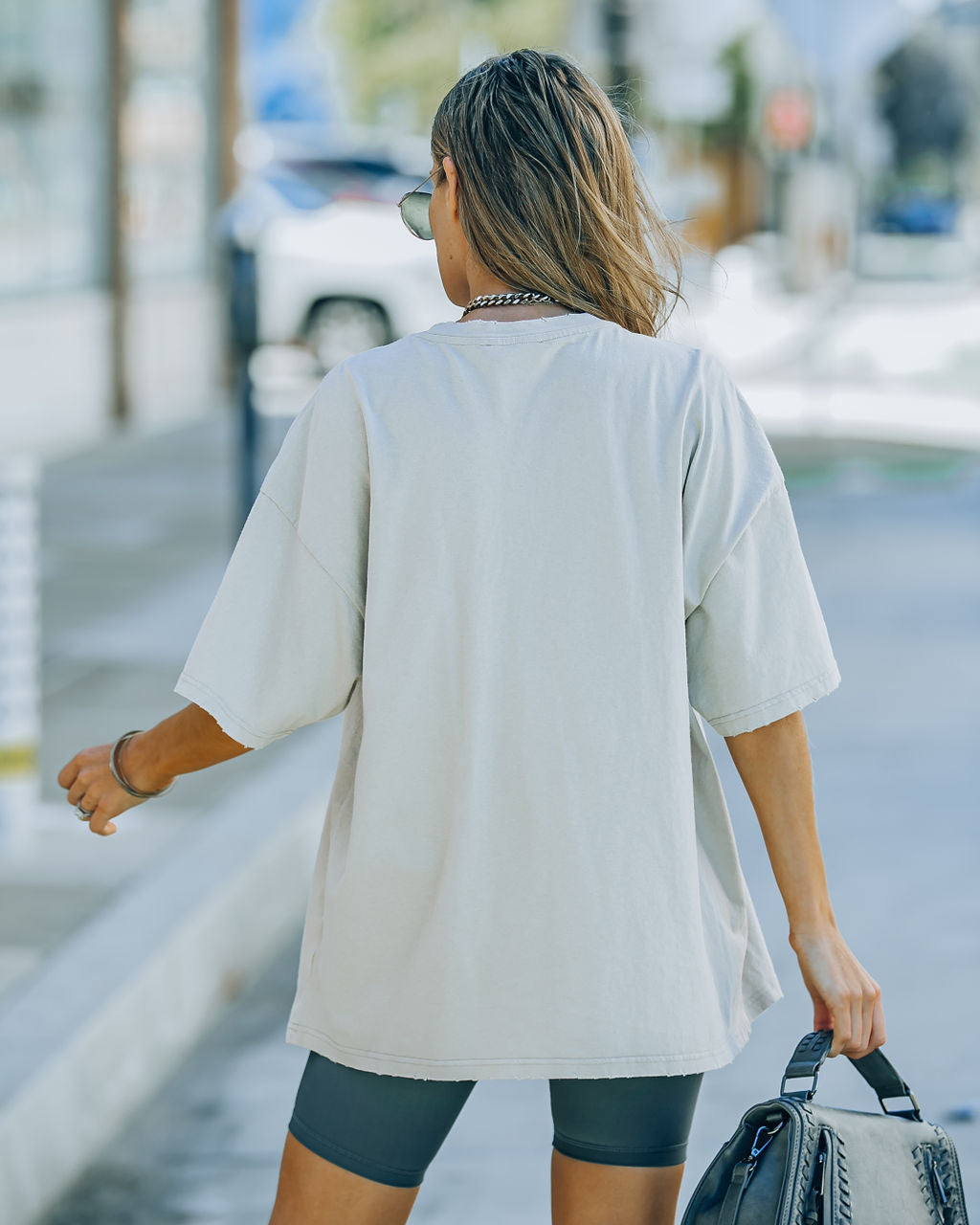 Brandon Cotton Oversized Tee - Sand Oshnow