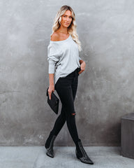 Breckenridge Thermal Contrast Top - Heather Grey Oshnow