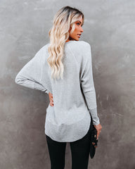 Breckenridge Thermal Contrast Top - Heather Grey Oshnow