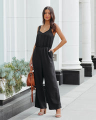 Brenna Pocketed Jumpsuit - Black - SALE