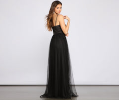 Bria Mesh Tulle Corset Gown Oshnow