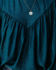 Bright As A Button Blouse - Dark Teal Oshnow