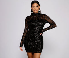 Bring The Drama Sequin Mini Dress Oshnow